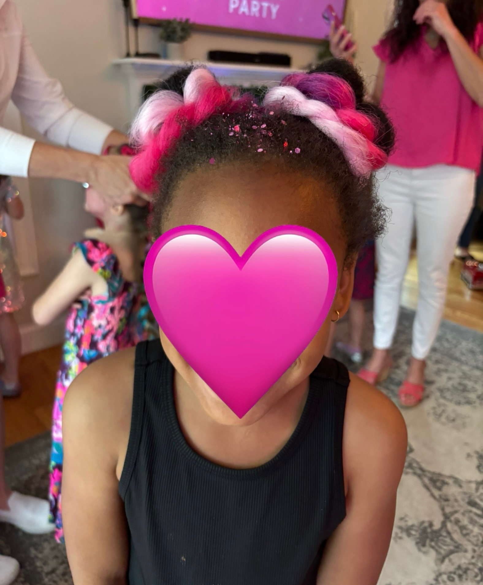 Hair glitter and rhinestones for party add-ons